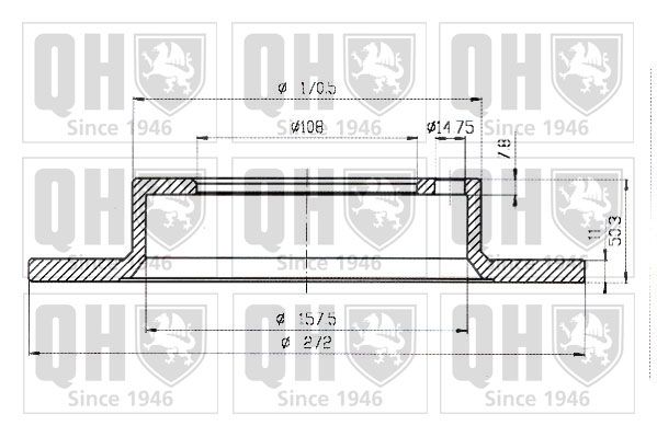 QUINTON HAZELL Тормозной диск BDC3387